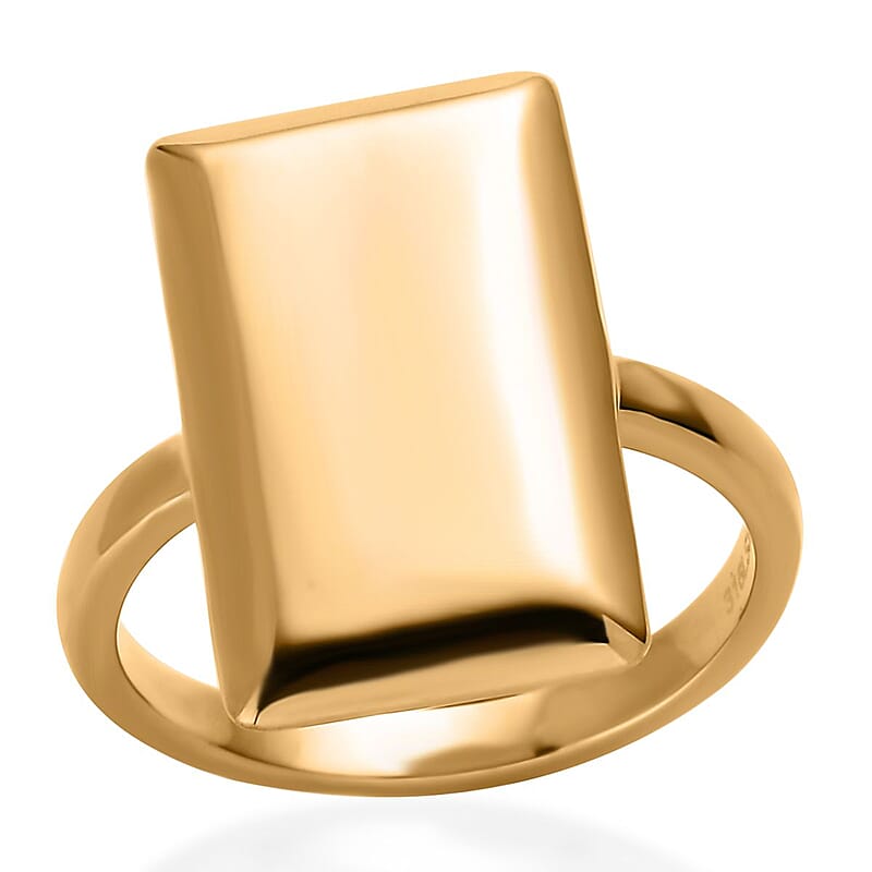 Bar Ring in 18K YG Plated Stainless Steel (Size 10.0)