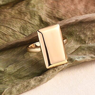 Bar Ring in 18K YG Plated Stainless Steel (Size 10.0)