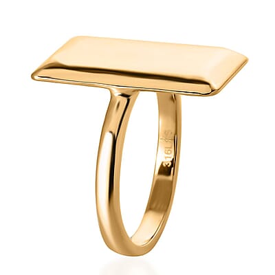 Bar Ring in 18K YG Plated Stainless Steel (Size 10.0)