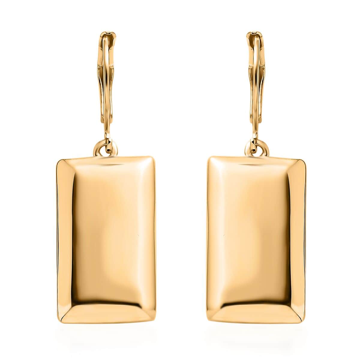 Lever Back Bar Earrings in 18K YG Plated Stainless Steel image number 0