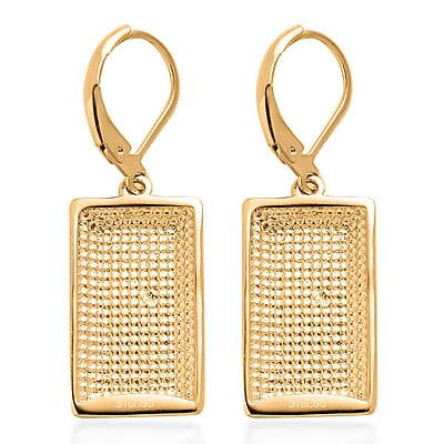 Lever Back Bar Earrings in 18K YG Plated Stainless Steel