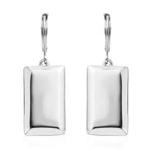 Lever Back Bar Earrings in Stainless Steel