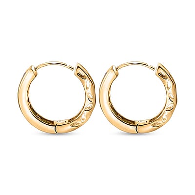 Premium Hebei Peridot 4.75 ctw Hoop Earrings in Vermeil Yellow Gold Over Sterling Silver