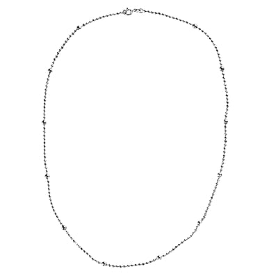 Station Chain Necklace in Sterling Silver 6.50 Grams 20 Inches