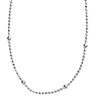 Station Chain Necklace in Sterling Silver 6.50 Grams 20 Inches