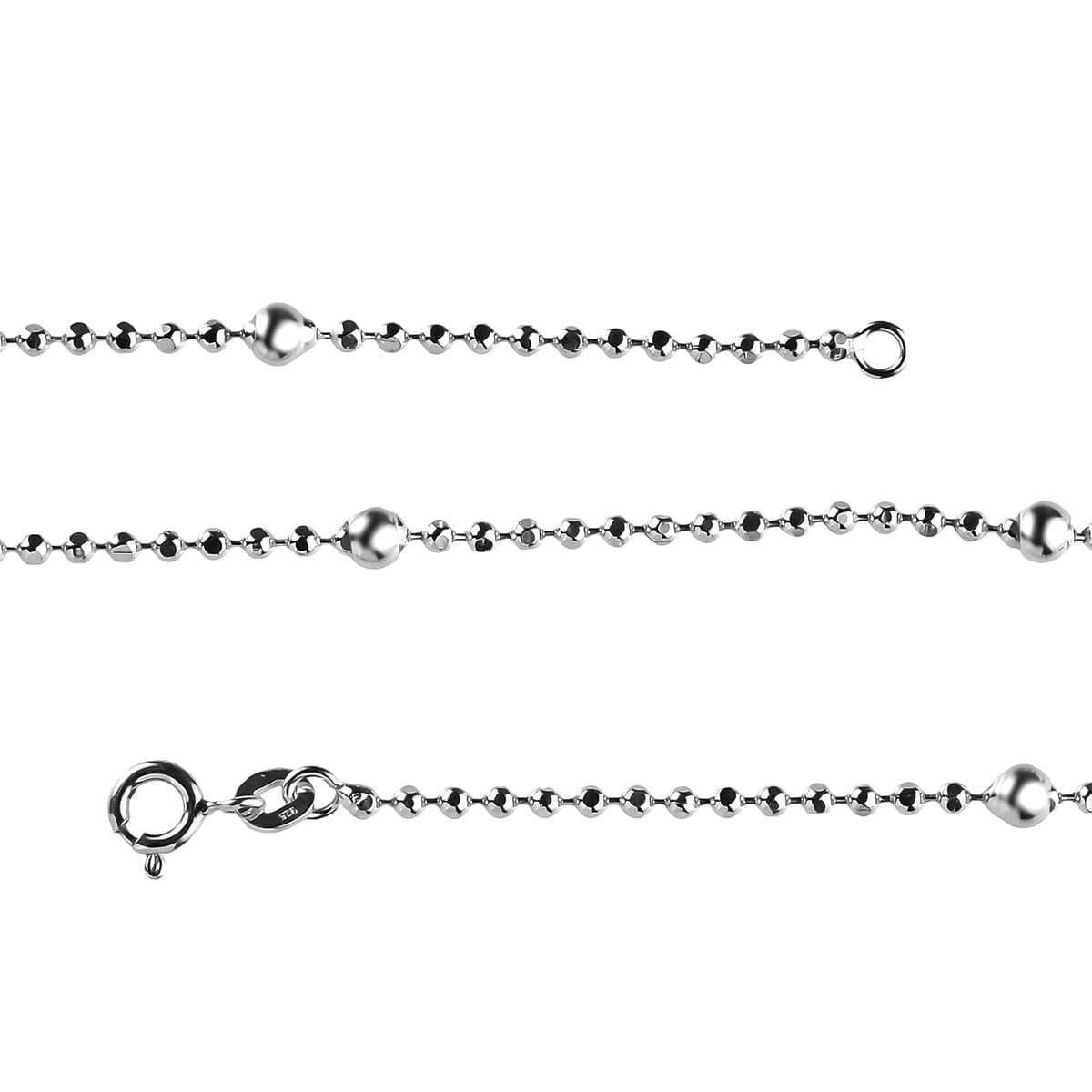 Station Chain Necklace in Sterling Silver 6.50 Grams 20 Inches image number 5