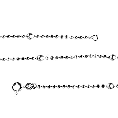 Station Chain Necklace in Sterling Silver 6.50 Grams 20 Inches