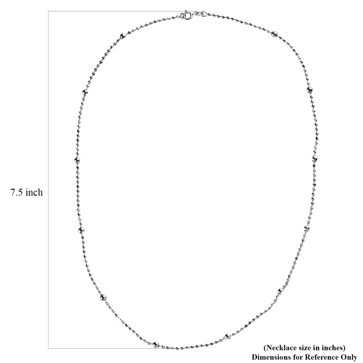Station Chain Necklace in Sterling Silver 6.50 Grams 20 Inches image number 7