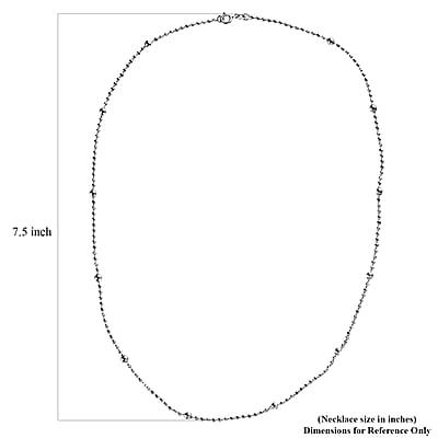 Station Chain Necklace in Sterling Silver 6.50 Grams 20 Inches