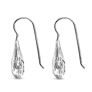 Organic Shape Teardrop Earrings in Sterling Silver 2.50 Grams