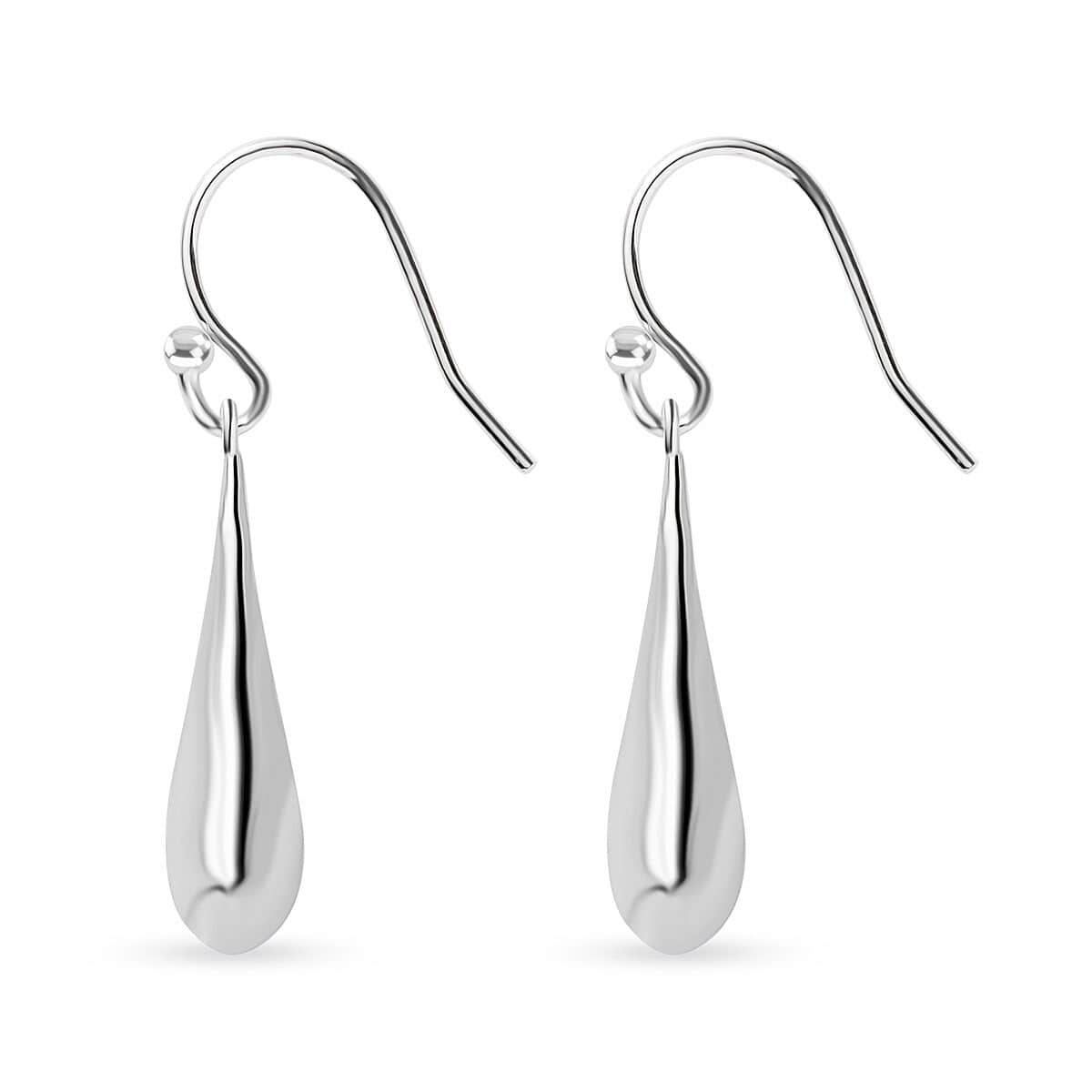 Water Drop Earrings in Sterling Silver 1.95 Grams image number 3