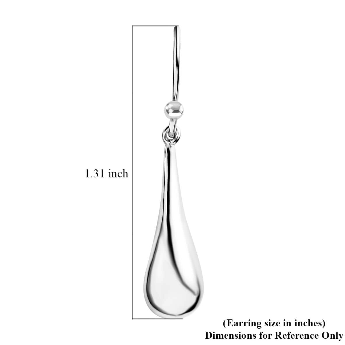 Water Drop Earrings in Sterling Silver 1.95 Grams image number 4