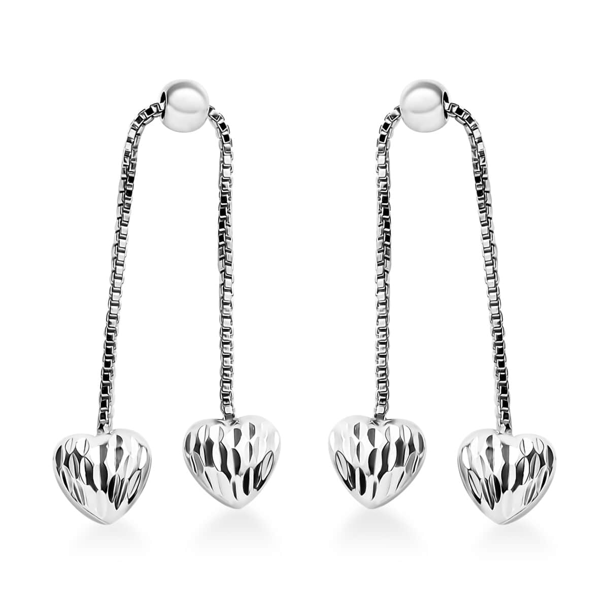 Heart Earrings in Sterling Silver 2 Grams image number 0