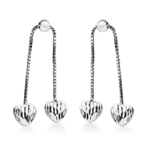 Heart Earrings in Sterling Silver 2 Grams