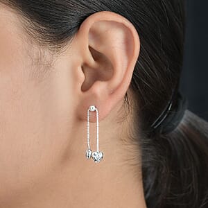Heart Earrings in Sterling Silver 2 Grams
