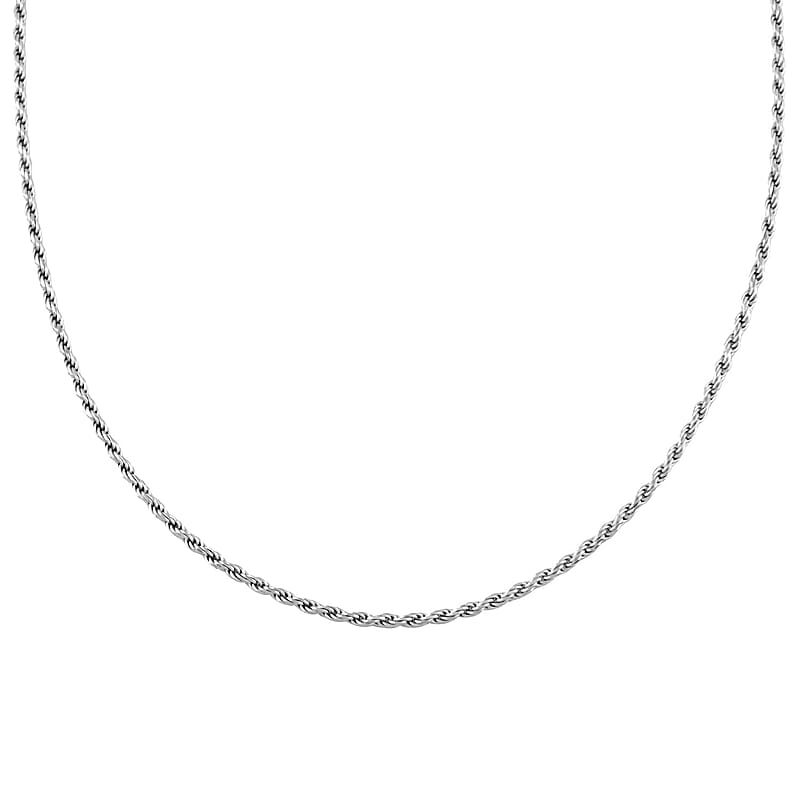 Sterling Silver 1.5mm Rope Chain Necklace 20 Inches 5.4 g