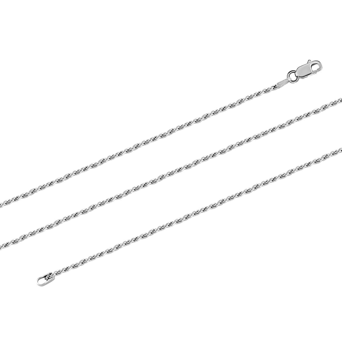 Sterling Silver 1.5mm Rope Chain Necklace 20 Inches 5.4 g image number 2