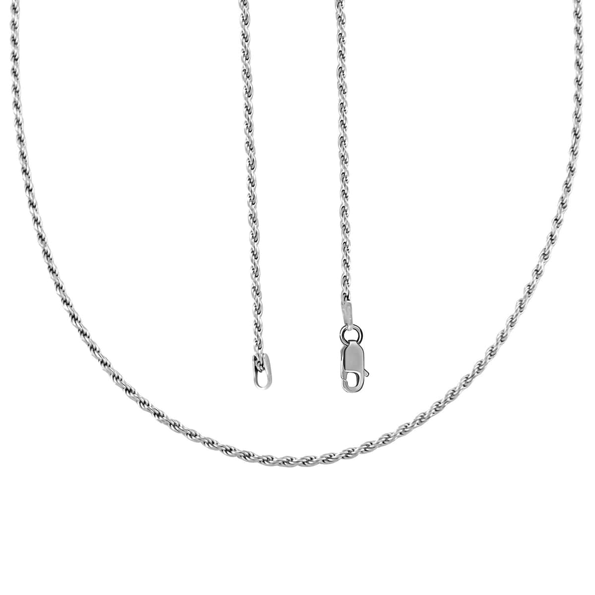 Sterling Silver 1.5mm Rope Chain Necklace (20 Inches) (5.4 g) image number 3