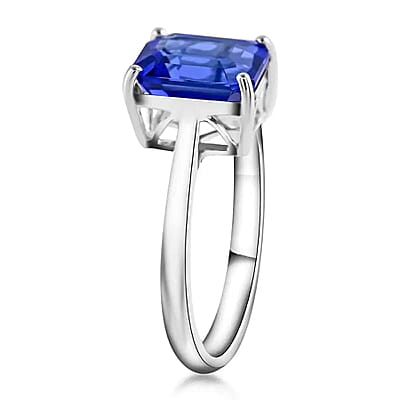 Certified and Appraised Rhapsody AAAA Tanzanite and Diamond 2.70 ctw Ring in 950 Platinum, Solitaire Engagement Rings,Promise Rings For Women (Size 5.0)