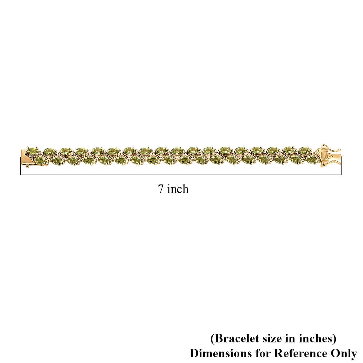Hebei Peridot 16.00 ctw Tree Vines Bracelet in 18K Vermeil Yellow Gold Over Sterling Silver (6.50 In) image number 4