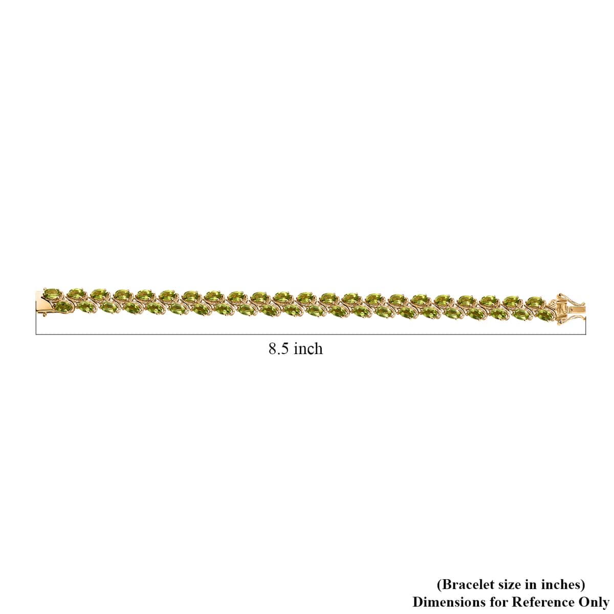 Hebei Peridot 19.50 ctw Tree Vines Bracelet in 18K Vermeil Yellow Gold Over Sterling Silver (8.00 In) image number 4