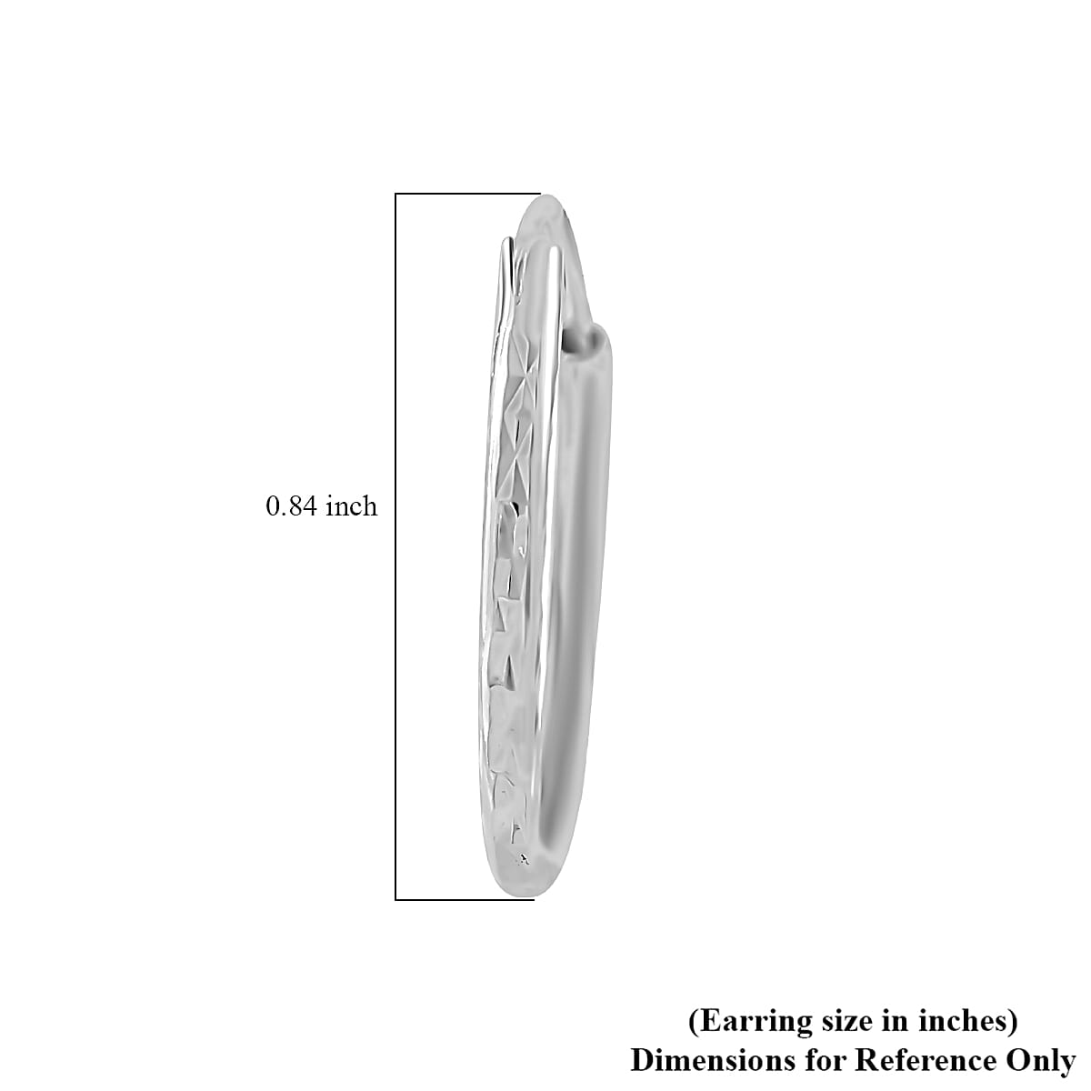 Textured Hoop Earrings in Sterling Silver 1.25 Grams
