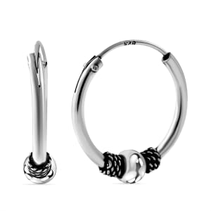 Hoop Earrings in Sterling Silver 1.30 Grams