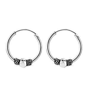 Hoop Earrings in Sterling Silver 1.30 Grams