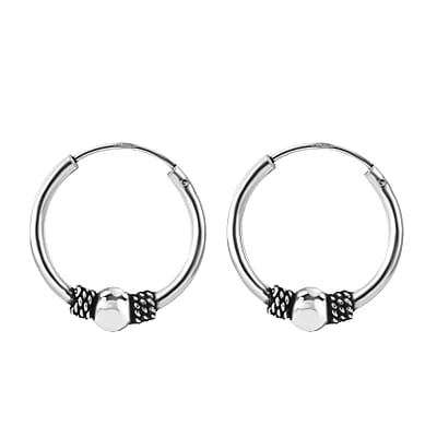Hoop Earrings in Sterling Silver 1.30 Grams