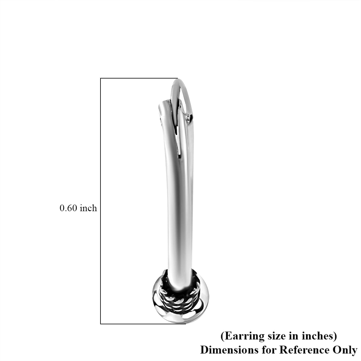 Hoop Earrings in Sterling Silver 1.30 Grams image number 4