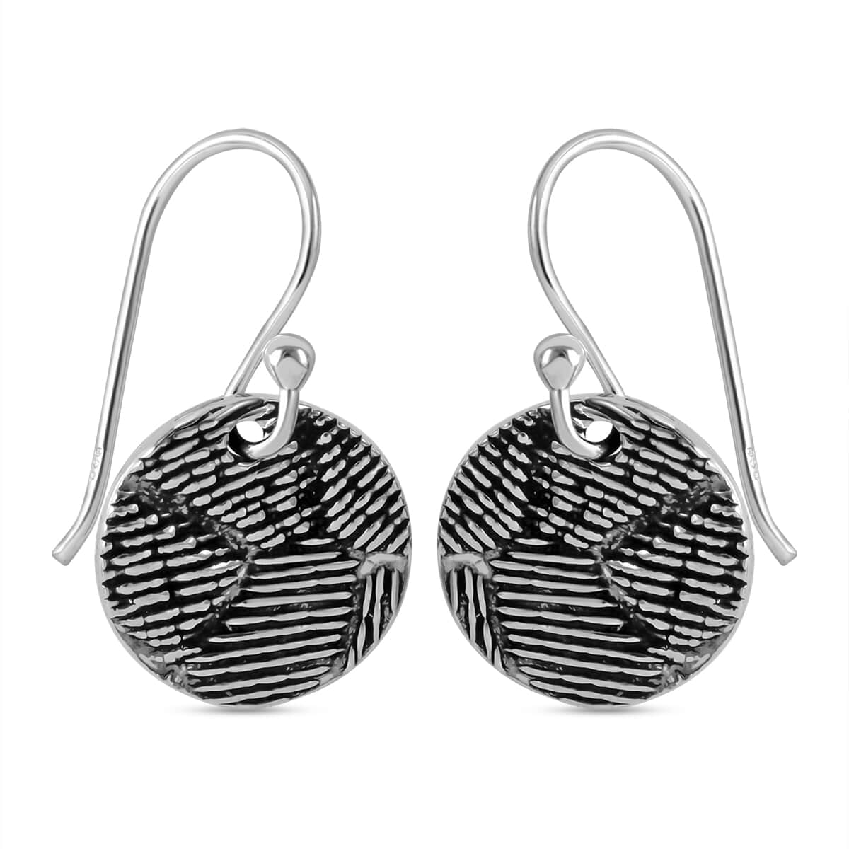 Sterling Silver Round Dangle Earrings 3.03 Grams image number 0