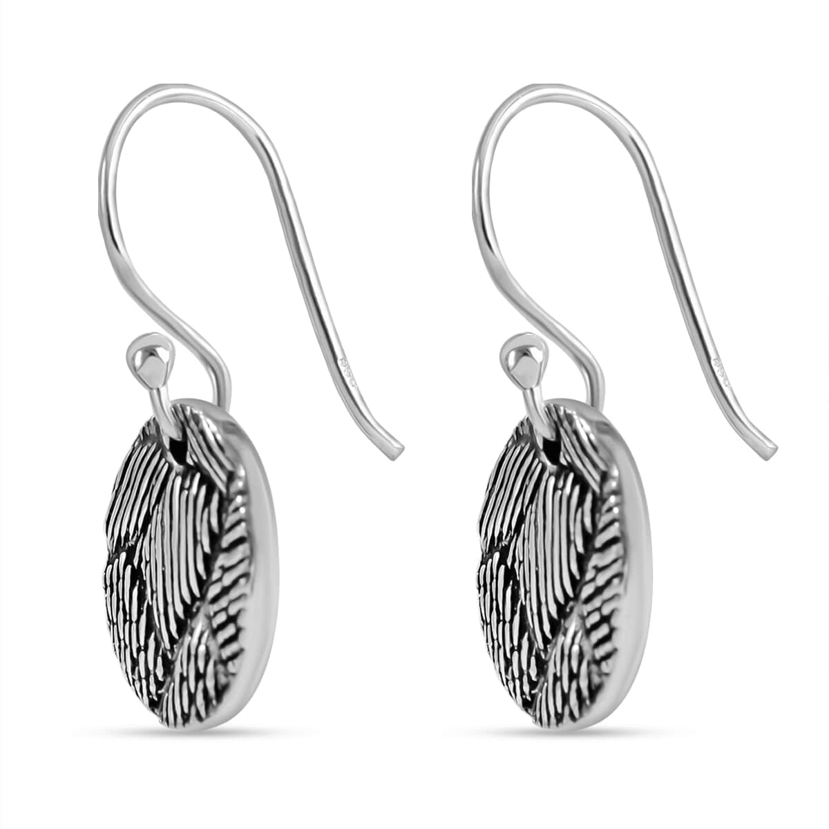 Sterling Silver Round Dangle Earrings 3.03 Grams image number 2