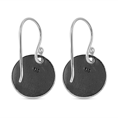 Sterling Silver Round Dangle Earrings 3.03 Grams