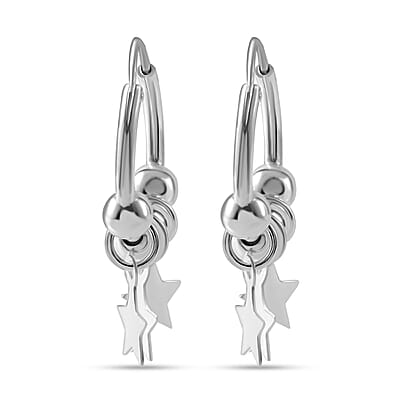 Sterling Silver Hoop Earrings 2.53 Grams
