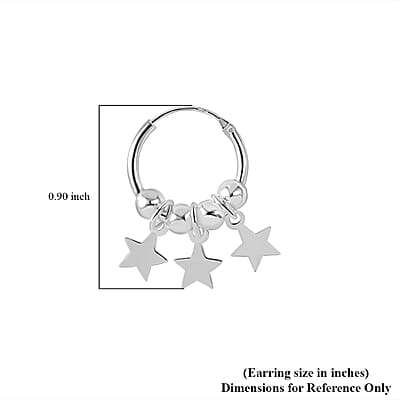 Sterling Silver Hoop Earrings 2.53 Grams