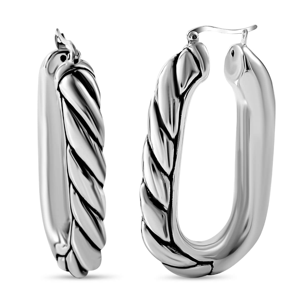 Sterling Silver Hoop Earrings (13.8 g) image number 0