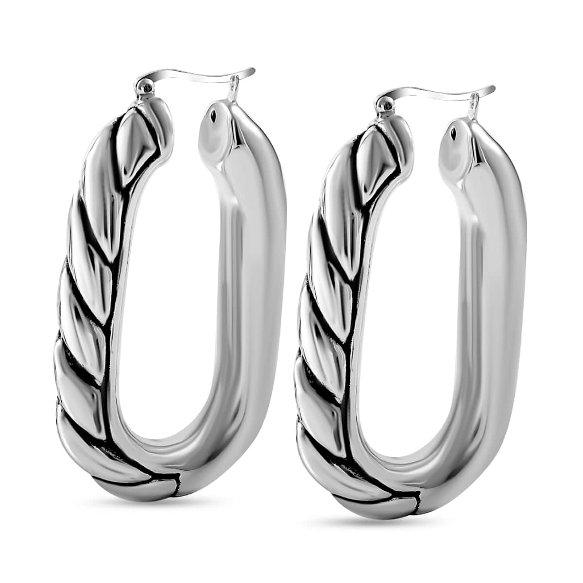 Sterling Silver Hoop Earrings (13.8 g) image number 2