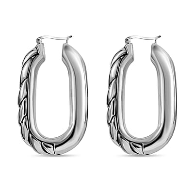 Sterling Silver Hoop Earrings (13.8 g)