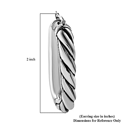 Sterling Silver Hoop Earrings (13.8 g)