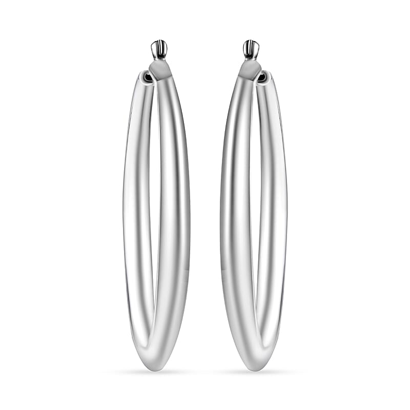 Hoop Earrings in Sterling Silver 8 Grams