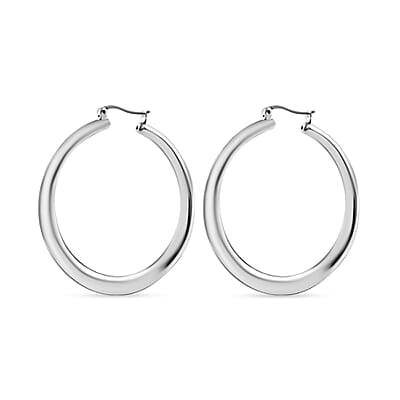 Hoop Earrings in Sterling Silver 8 Grams