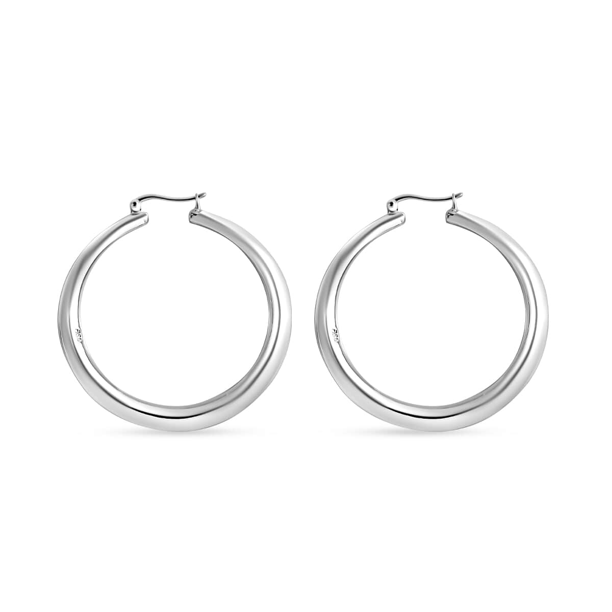 Hoop Earrings in Sterling Silver 8 Grams image number 3