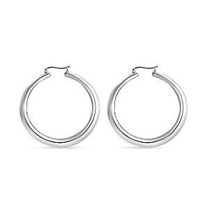 Hoop Earrings in Sterling Silver 8 Grams