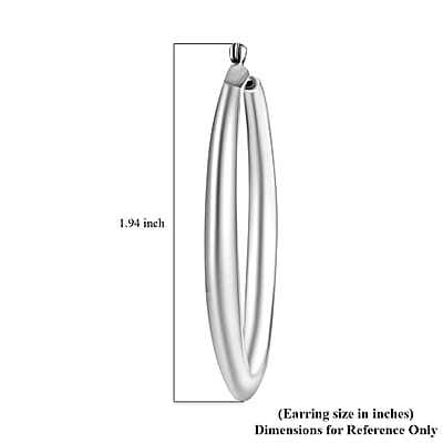 Hoop Earrings in Sterling Silver 8 Grams