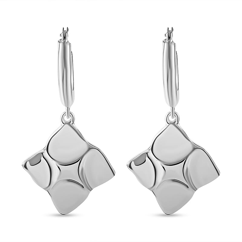 Stellar Glow Hoop Earrings in Sterling Silver 10.96 Grams