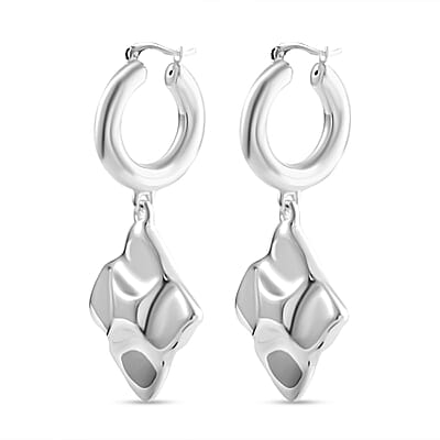 Stellar Glow Hoop Earrings in Sterling Silver 10.96 Grams
