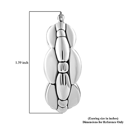 Hoop Earrings in Sterling Silver 10 Grams