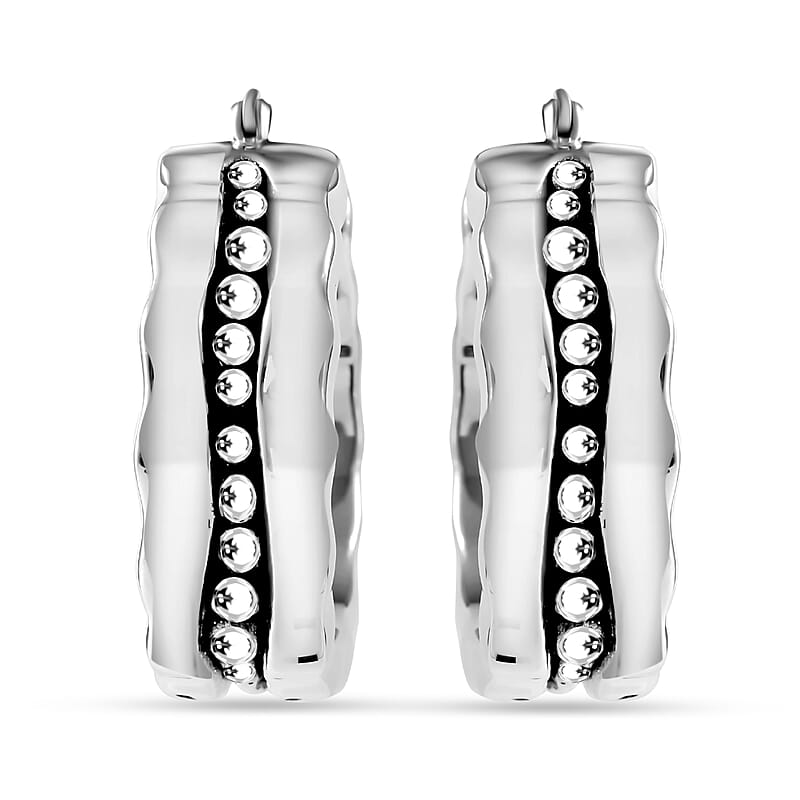 Sterling Silver Hoop Earrings 9.93 Grams