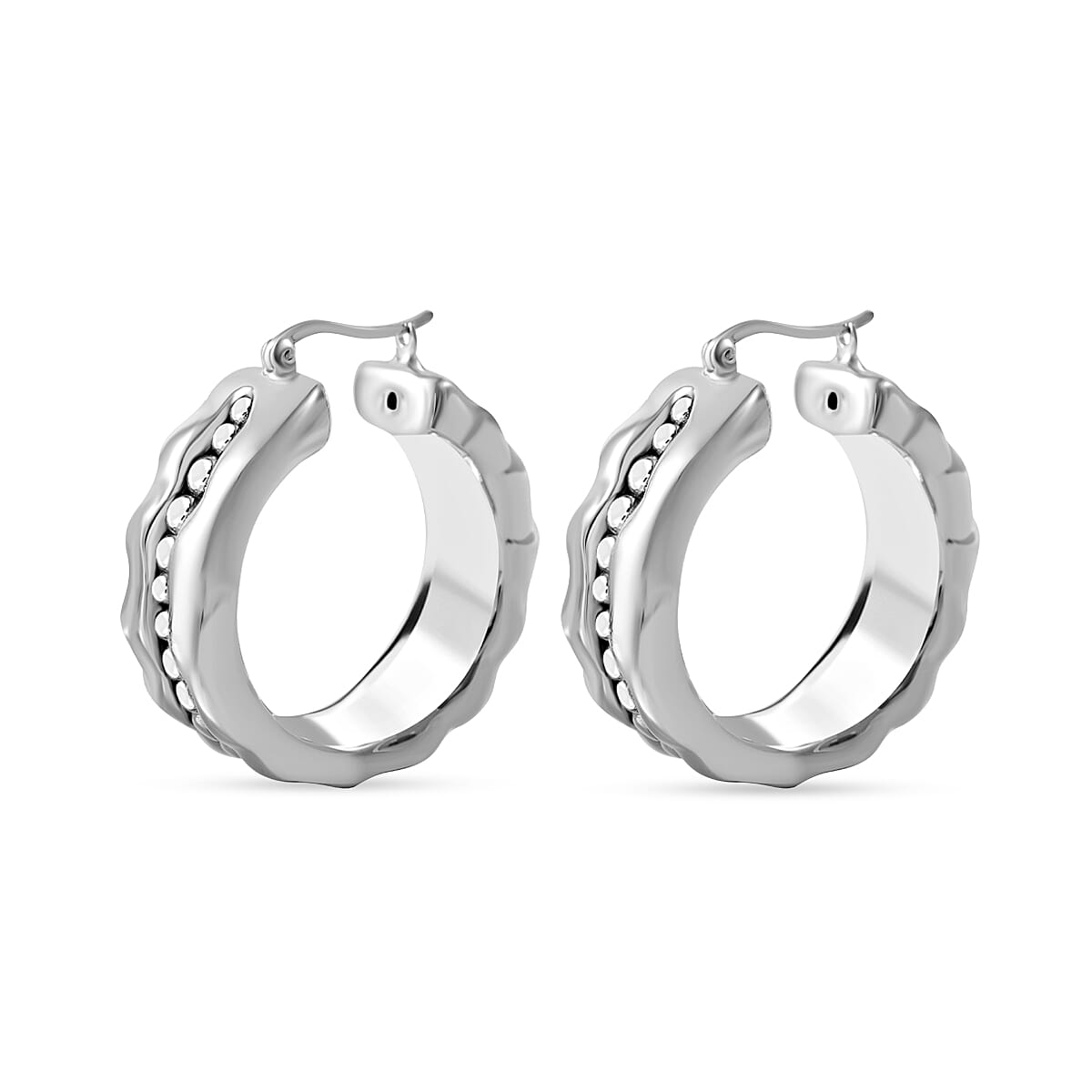 Sterling Silver Hoop Earrings 9.93 Grams