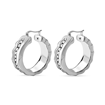 Sterling Silver Hoop Earrings 9.93 Grams